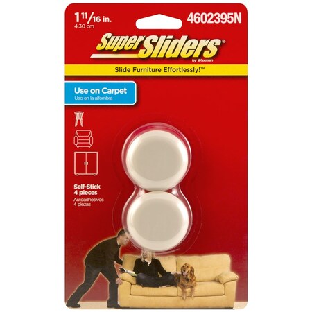 Super Sliders SLIDER RND BGE 1-11/16""W 4602395N
